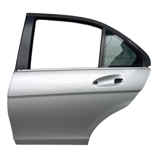 Porta Traseira Esquerda Mercedes C180/ C200/ C250 08/14 Traseira Esquerdo Prata