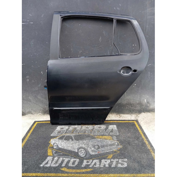 Porta Traseira Esquerda Vw Fox 2 Furos Fechadura 2015/2021 Traseira Esquerda Preto