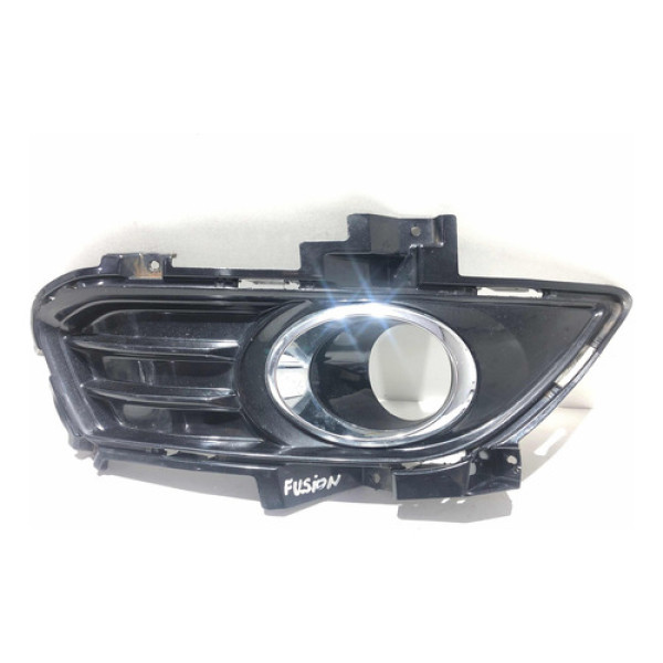 Grade Farol Milha Direito Fusion 13/ 16 C/ Aro Cromado #140 Preto Direito