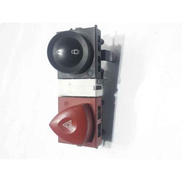 Botão Pisca Alerta Trava Porta Renault Megane 08/10 #75 Vermelho