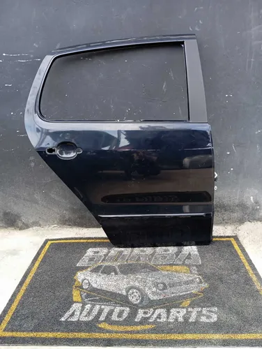 Porta Traseira Direita Vw Fox 2 Furos Fechadura 2015/2021 Traseira Direita Preto