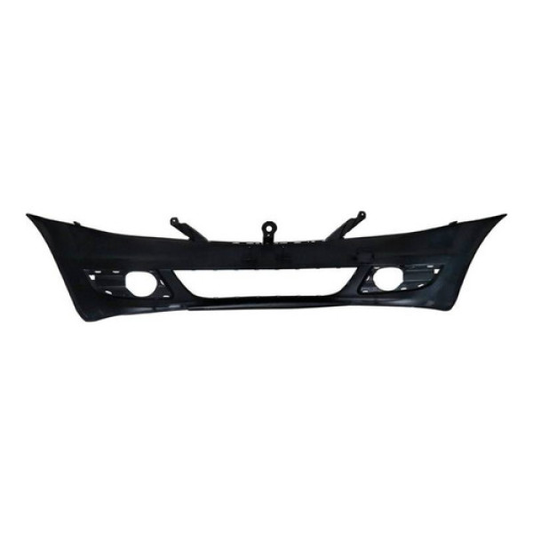 Parachoque Dianteiro Logan 10/14 Com Furo Milha Preto Liso