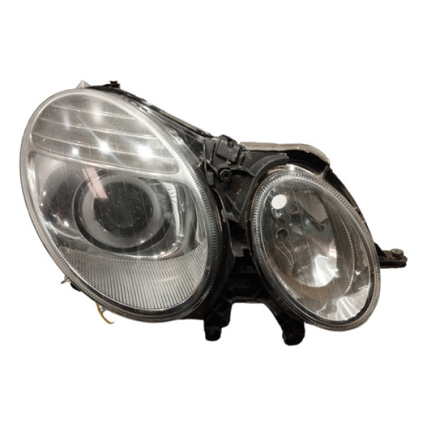 Farol Dianteiro Cromado Mercedes Classe E W211 2003 A 2006