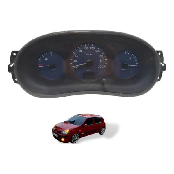 Painel De Instrumentos Azul Renault Clio 2000 Ate 2009 Usado Azul