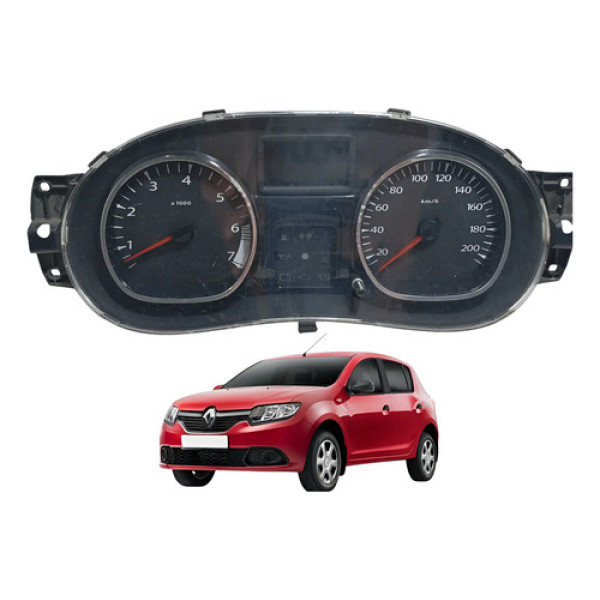 Painel De Instrumento Renault Logan Sandero 2008 À 17 Usado Preto