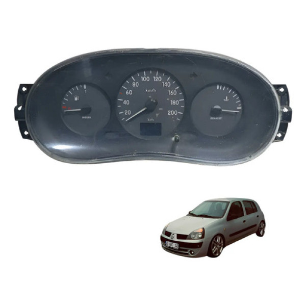 Painel Instrumento Renault Clio 2006 1.0 16v Usado Preto