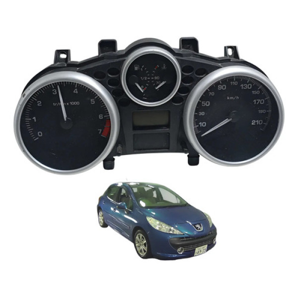 Painel De Instrumentos Com Rpm Peugeot 207 2007 À 2008 Usado Preto