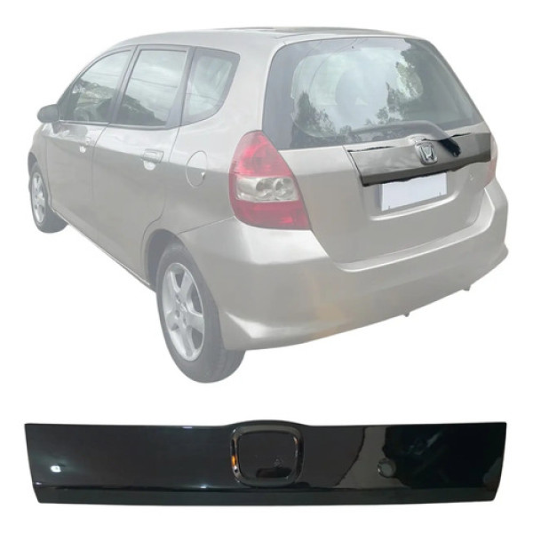 Friso Tampa Traseira Fit 2003 2004 2005 2006 2007 2008 Preto