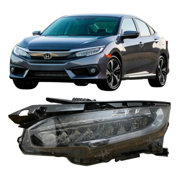 Farol Honda Civic G10 Full Led 2017 2018 2019 26070901 Usado Esquerdo