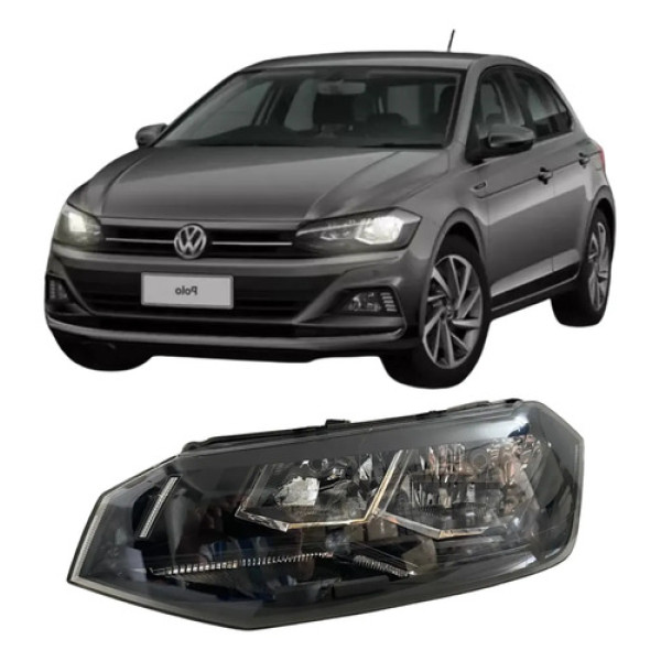 Farol Volkswagen Polo Virtus Original 2019 A 2021 26031410 Esquerdo