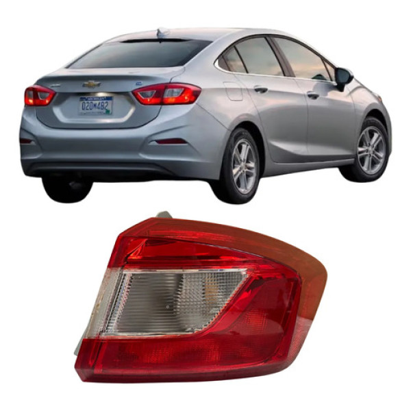 Lanterna Traseira Chevrolet Cruze Sedan 2017 2018 26062003 Direito/passageiro Vermelha