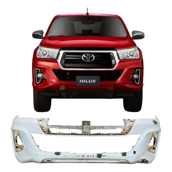 Para Choque Dianteiro Toyota Hilux 2019 Original 26082502 Branco