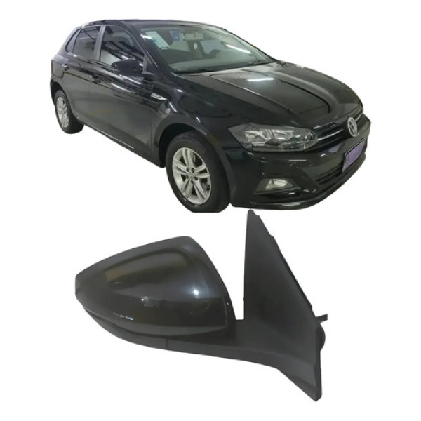 Retrovisor Volkswagen Polo Virtus Direito Elétricos Preto