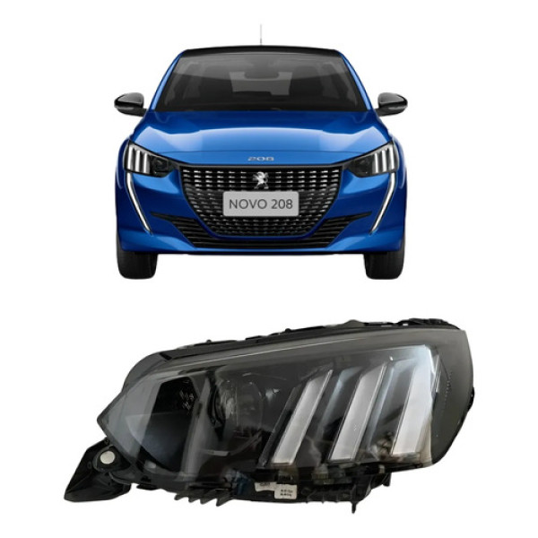 Farol Peugeot 208 Led Projetor 2020 A 2024 Original 26031407 Esquerdo