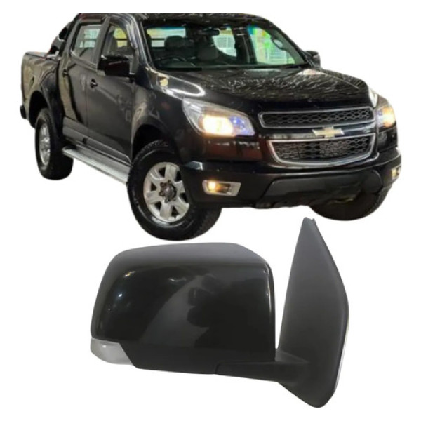 Retrovisor Chevrolet S10 2012 A 2016 Pisca Controle Eletrico Preto