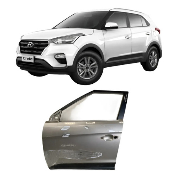 Porta Dianteira Esquerda Hyundai Creta 2017 2018 23091302 Dianteiraladoesquerdacorcinza