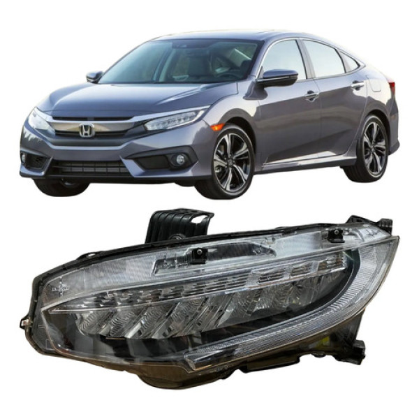 Farol Honda Civic G10 Touring Full Led Original 26090209 Esquerdo/motorista