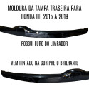 Friso Guarnição Moldura Traseira Honda Fit Sem Câmera 2015 Preto