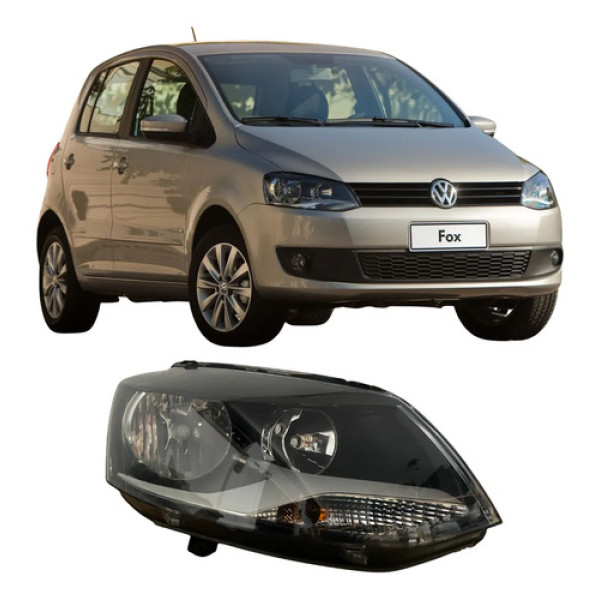 Farol Volkswagen Fox Spacefox 2011 A 2014 Original 26070404 Direito/passageiro Direito