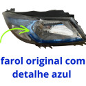 Farol Chevrolet Onix Prisma Fume Detalhe Azul 26051306 Direito/passageiro Direito
