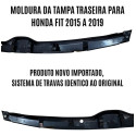 Friso Guarnição Moldura Traseira Honda Fit Sem Câmera 2015 Preto