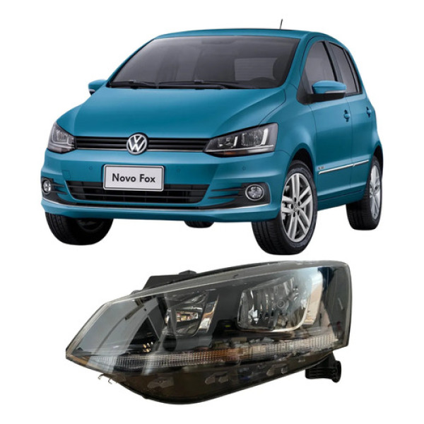 Farol Volkswagen Fox Spacefox 2015 2016 Original 26062707 Esquerdo/motorista Esquerdo