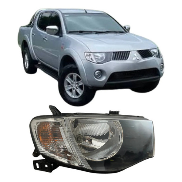 Farol Mitsubishi L200 Triton 2007 Original Stanley 26070410 Direito/passageiro Direito