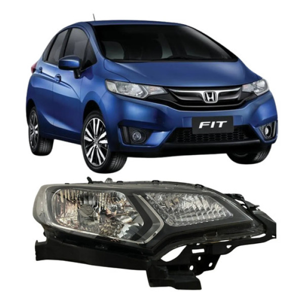 Farol Honda Fit 2015 2016 2017 Original Com Guia 26070409 Direito/passageiro Direito
