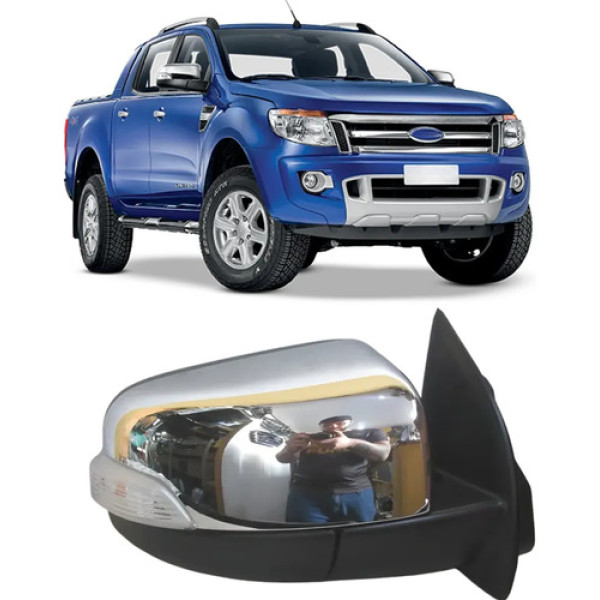 Retrovisor Ford Ranger 2012 A 2015 Retrátil Ld