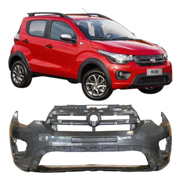 Para Choque Dianteiro Fiat Mobi Way Original 26081803 Cinza