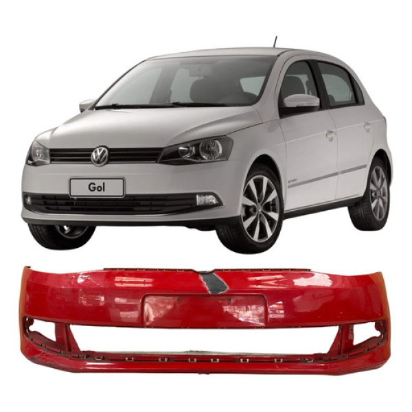 Para Choque Dianteiro Volkswagen Gol G6 Original 26061207 Vermelho