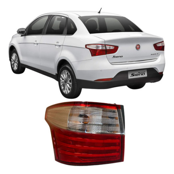 Lanterna Traseira Fiat Grand Siena Original 23020762 Esquerdo Vermelho