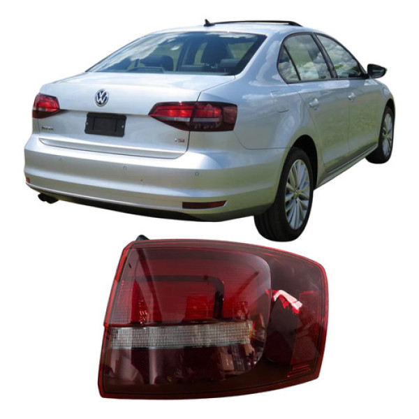 Lanterna Traseira Original Volkswagen Jetta 2015 26052603 Direito/passageiro Vermelho
