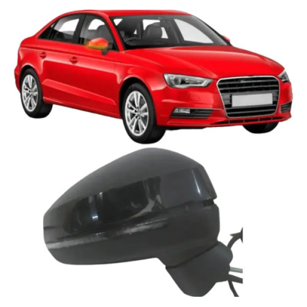 Retrovisor Aud A3 2015 2016 2017 Direito Preto