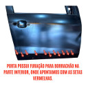 Porta Dianteira Direita Fiat Strada 2020 2024 Nova Original Dianteira Direito Preto
