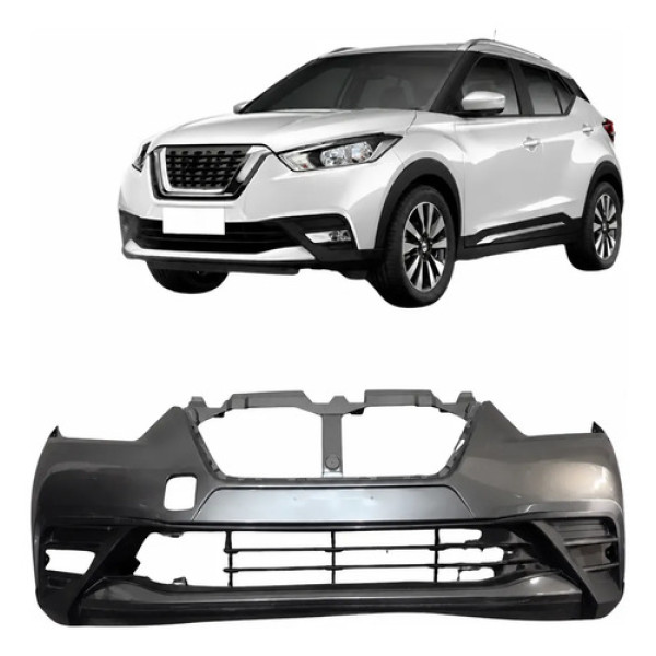 Para Choque Dianteiro Nissan Kicks 2017 2018 2019 Original Cinza-escuro
