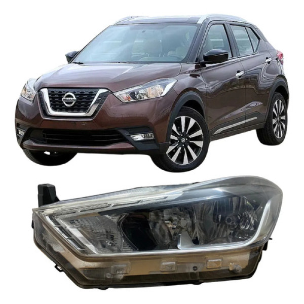 Farol Nissan Kicks 2018 Led Importado 26090208 Esquerdo/motorista