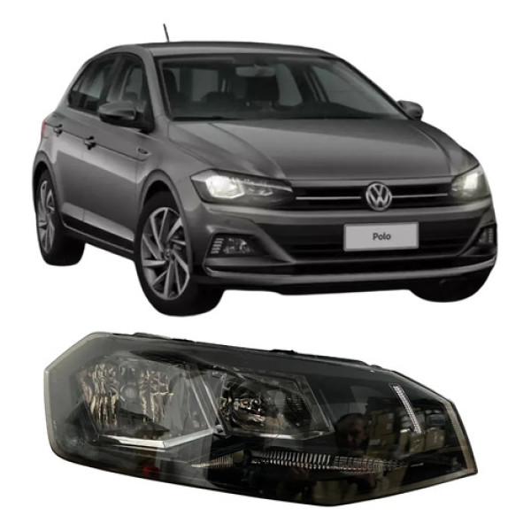 Farol Volkswagen Polo Virtus Original 2019 A 2021 26070402 Direito/passageiro Direito