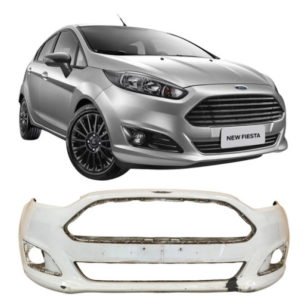 Para Choque Dianteiro Ford New Fiesta Original 26081801 Branco