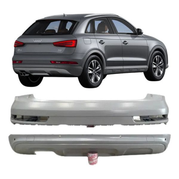 Kit Para Choque Traseiro Audi Q3 2016 A 2019 Original Novo
