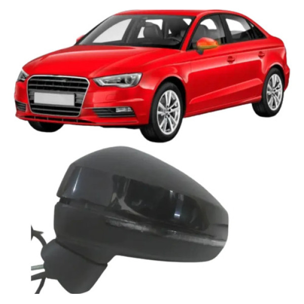 Retrovisor Audi A3 2015 2016 2017 Esquerdo Retratíl Preto