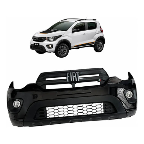 Pára-choque Fiat Mobi Treckking 2024 2025 Original Completo Preto