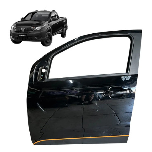 Porta Dianteira Esquerda Fiat Strada Freedom Endurance 21-25 Dianteira Esquerdo Preto
