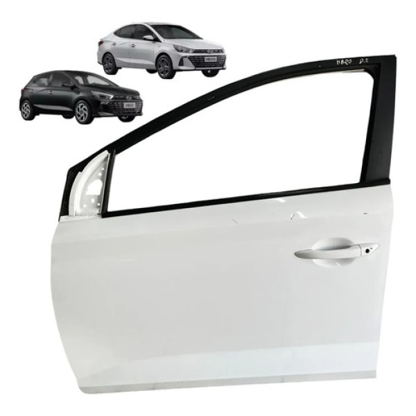 Porta Dianteira Esquerda Hyundai Hb20 2021 A 2026 Original Dianteira Esquerdo Branco
