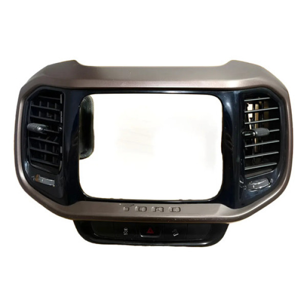Moldura Central Multimidia Fiat Toro 2019-2021 C/alerta Marrom