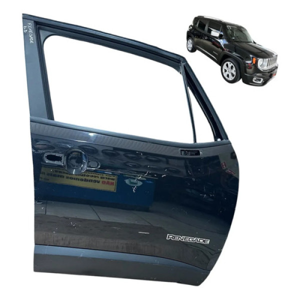 Porta Do Jeep Renegade Dianteira Lado Direito 2017 - 2026 Dianteira Direito Preto