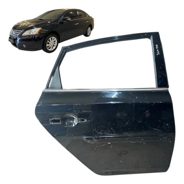 Porta Nissan Sentra Traseira Lado Direita 2014 Traseira Direito Preto