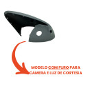 Capa Cobertura Retrovisor Dolphin E Dolphin Mini E Plus Le Cinza-escuro Lado Motorista