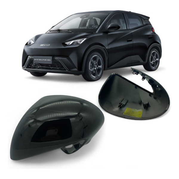 Capa Cobertura Retrovisor Dolphin E Dolphin Mini E Plus Le Preto Lado Motorista