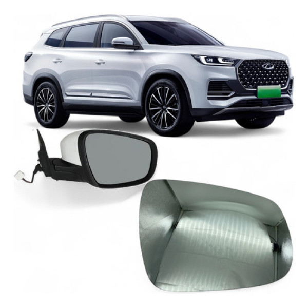 Lente E Base Espelho Retrovisor Chery Tiggo 8 Direito Carona